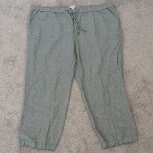 Liz Claiborne Green Linen Blend Pants Size 2X